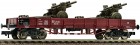 526204 Fleischmann 4 axle Flat car (former US army) loaded with 2 M 105